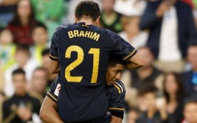 Brahim y Bellingham, ante el Betis.