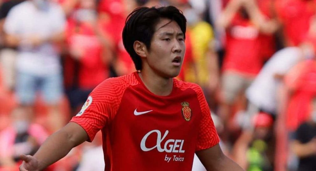 Kang-in Lee, durante un partido del Mallorca.
