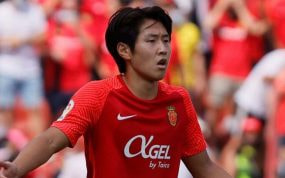 Kang-in Lee, durante un partido del Mallorca.