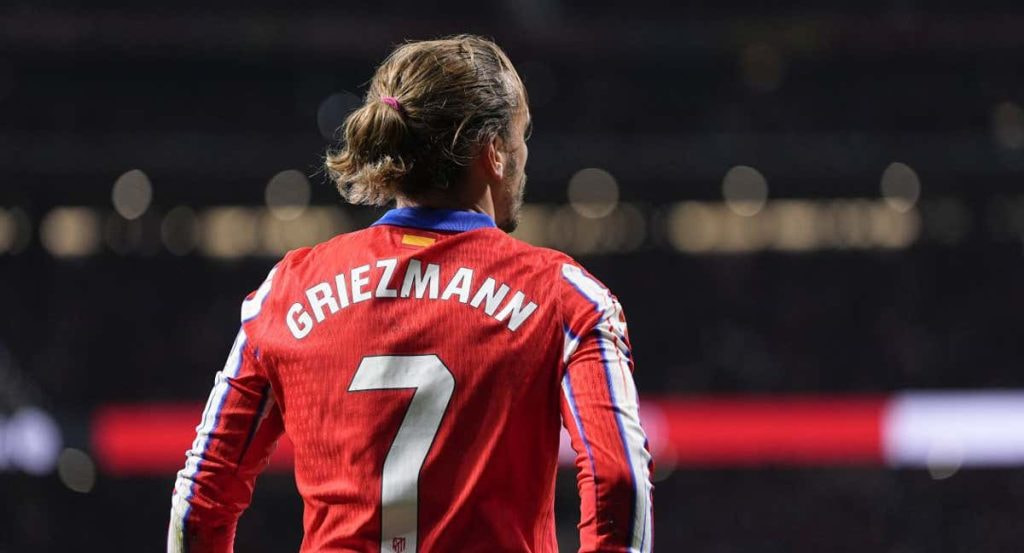 Antoine Griezmann, durante un partido con el Atlético de Madrid esta temporada.