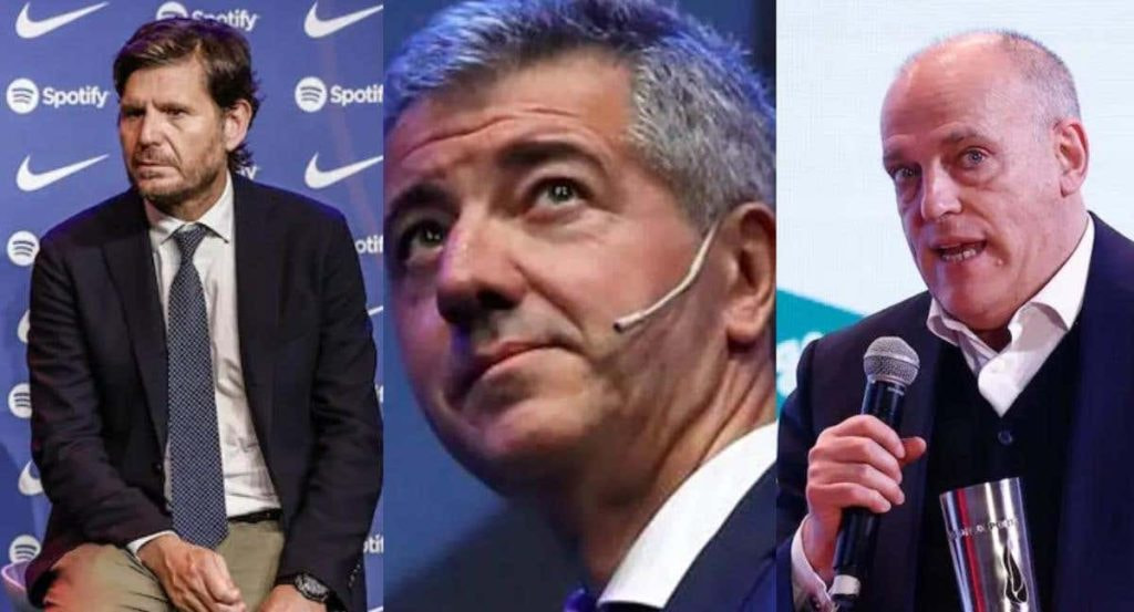 Mateu Alemany, Miguel Ángel Gil Marín y Javier Tebas.