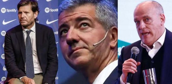 Mateu Alemany, Miguel Ángel Gil Marín y Javier Tebas.