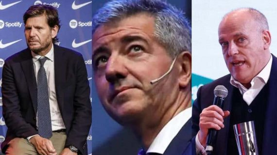 Mateu Alemany, Miguel Ángel Gil Marín y Javier Tebas.
