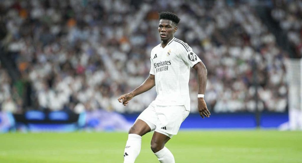 Tchouameni durante el Real Madrid-Stuttgart.