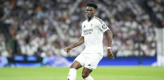 Tchouameni durante el Real Madrid-Stuttgart.