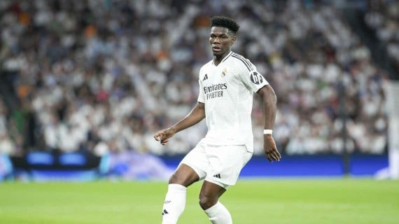 Tchouameni durante el Real Madrid-Stuttgart.