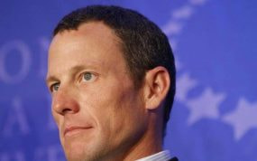 Lance Armstrong durante una conferencia en Nueva York en 2008.