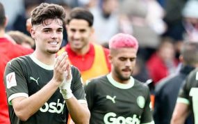 Miguel y Yan Couto, con el Girona.