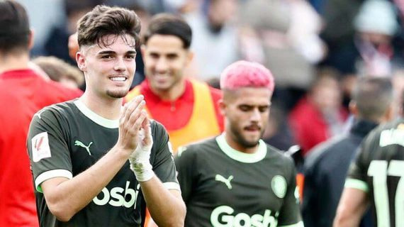 Miguel y Yan Couto, con el Girona.