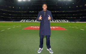 Endrick, en el Santiago Bernabéu.