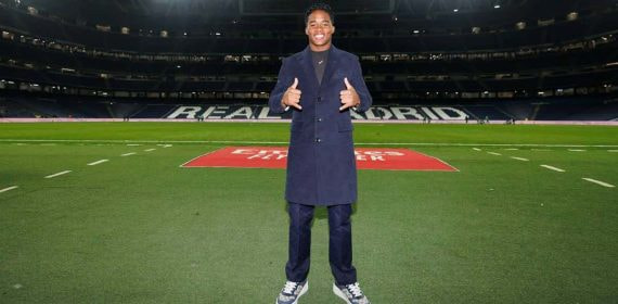 Endrick, en el Santiago Bernabéu.