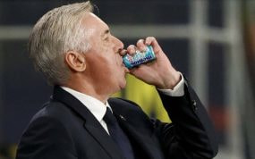 Ancelotti, durante un partido de esta temporada.