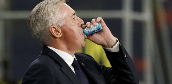 Ancelotti, durante un partido de esta temporada.