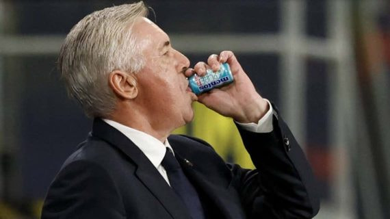 Ancelotti, durante un partido de esta temporada.