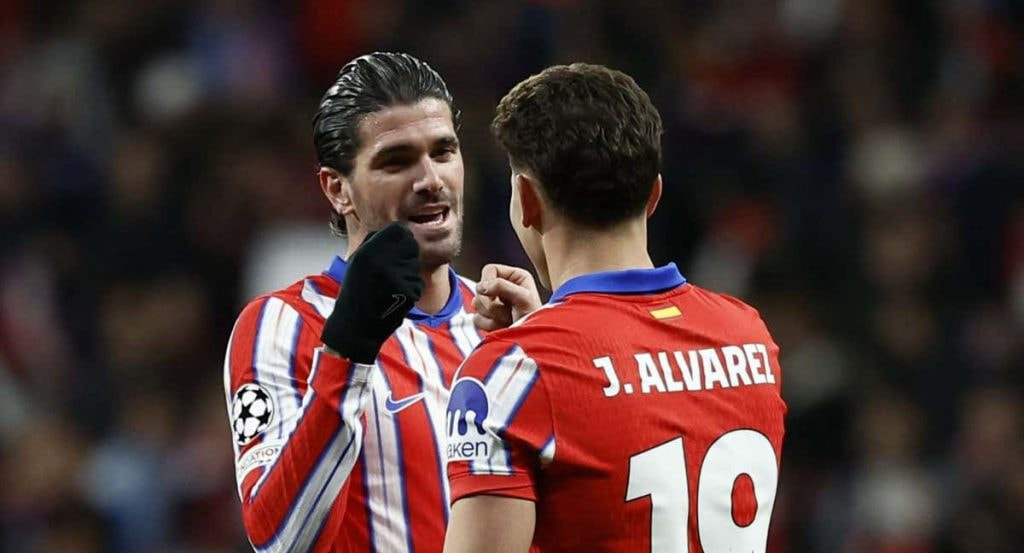 Rodrigo de Paul y Julián Álvarez, protagonistas argentinos de un muy buen presente del Atlético de Madrid.