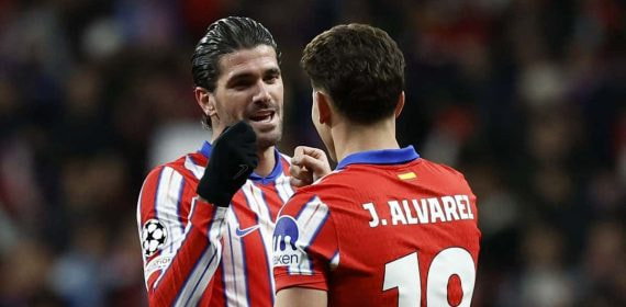 Rodrigo de Paul y Julián Álvarez, protagonistas argentinos de un muy buen presente del Atlético de Madrid.