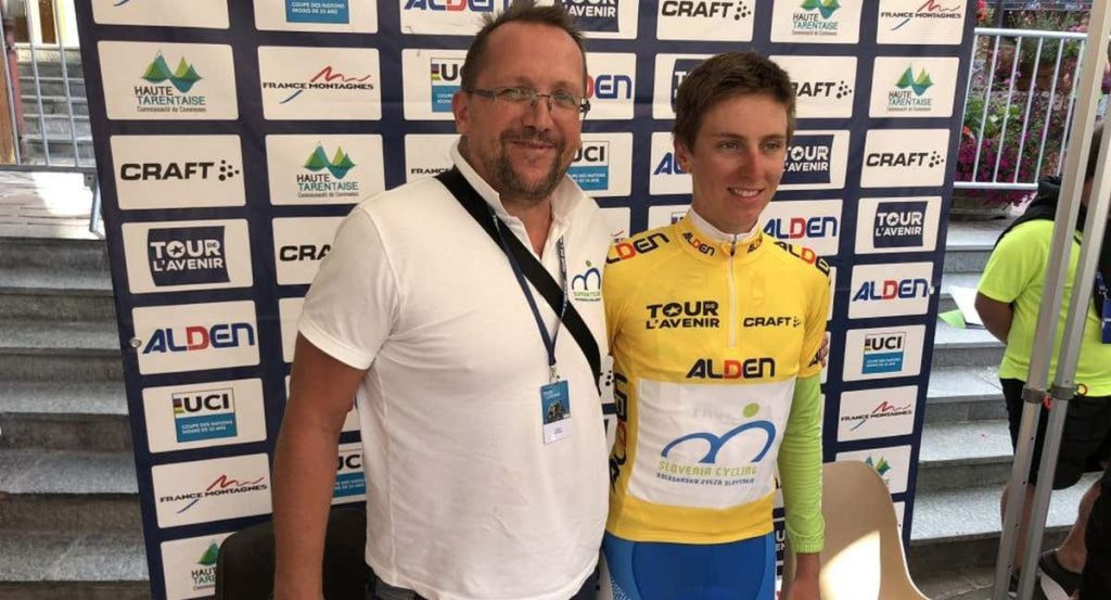 Martin Hvastija y Tadej Pogacar, en el Tour del Porvenir de 2018.