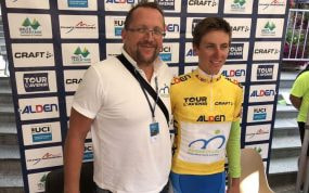 Martin Hvastija y Tadej Pogacar, en el Tour del Porvenir de 2018.
