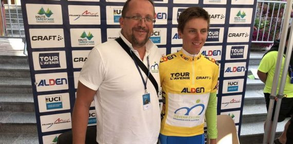 Martin Hvastija y Tadej Pogacar, en el Tour del Porvenir de 2018.