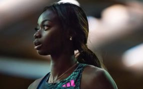 Fátima Diame, en una sesión de fotos para su marca de ropa.