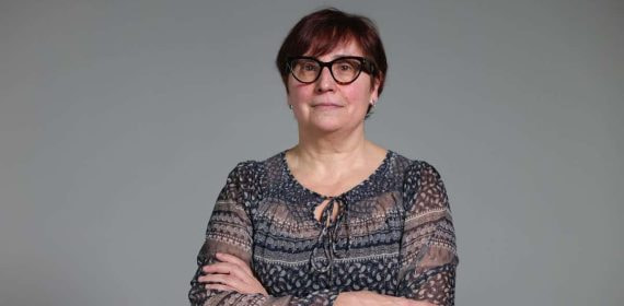 Maite Zúñiga, en su visita a Relevo.
