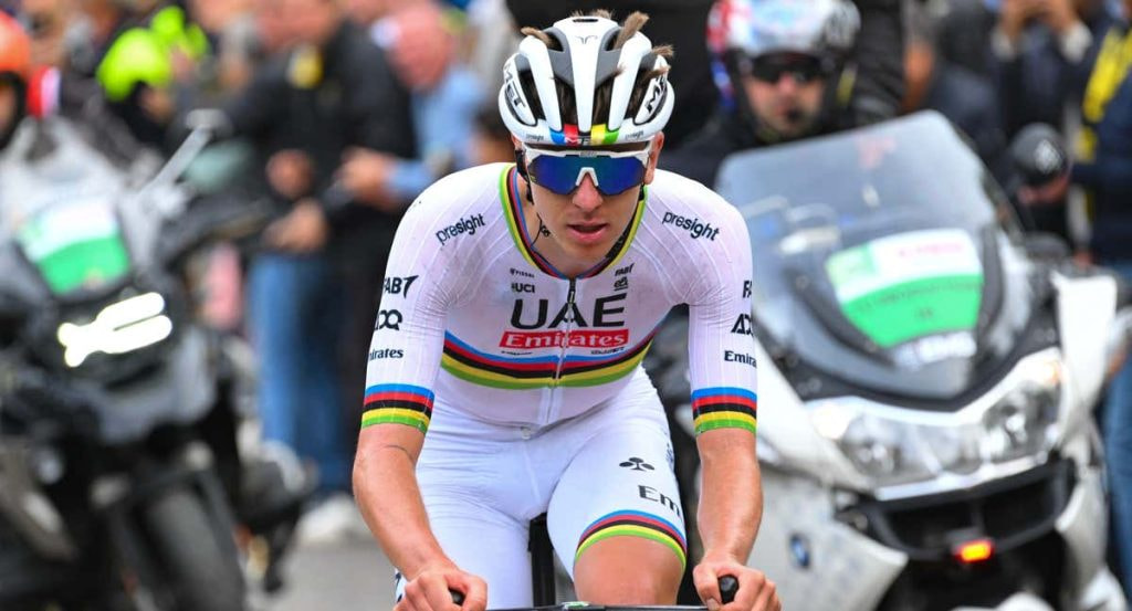 Tadej Pogacar en el último Giro de Lombardía.