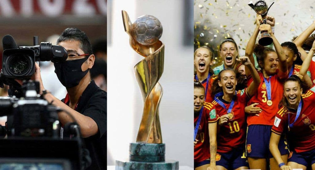 La selección femenina Sub-20 se proclamó campeona del mundo y un operador de cámara de televisión.