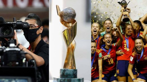 La selección femenina Sub-20 se proclamó campeona del mundo y un operador de cámara de televisión.