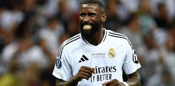 Rüdiger, en la Supercopa de Europa.