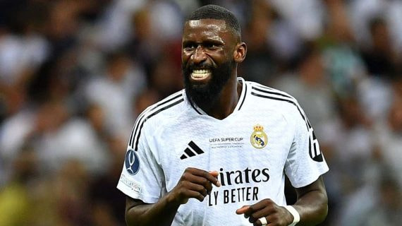 Rüdiger, en la Supercopa de Europa.