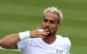 Fabio Fognini , en el último Wimbledon.