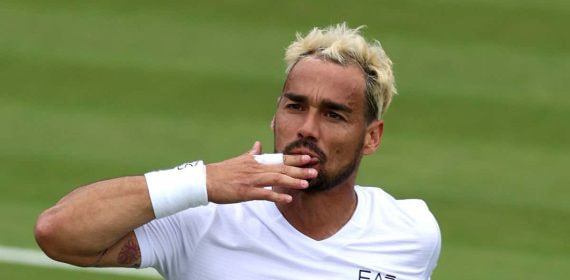 Fabio Fognini , en el último Wimbledon.