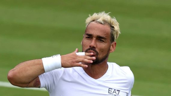 Fabio Fognini , en el último Wimbledon.