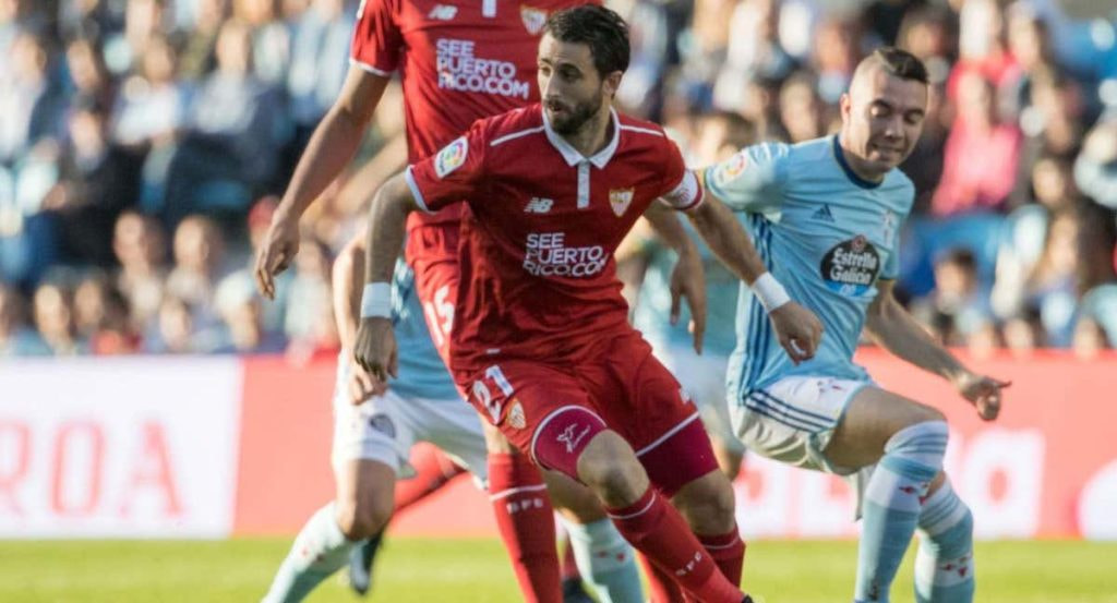 Nico Pareja con el Sevilla.