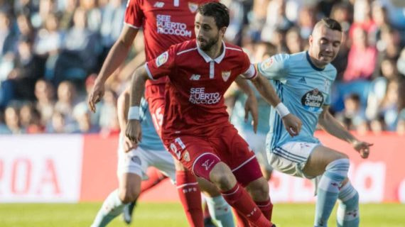 Nico Pareja con el Sevilla.