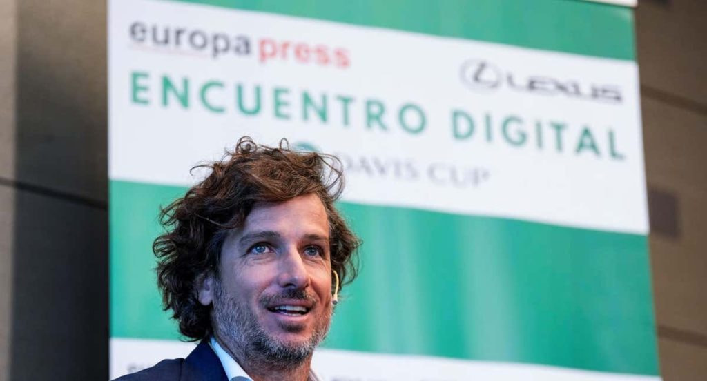 Feliciano López, durante el encuentro digital con Europa Press en Madrid.