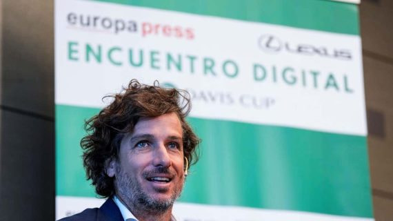 Feliciano López, durante el encuentro digital con Europa Press en Madrid.