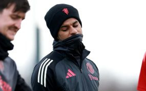Rashford, entrenando con el United.
