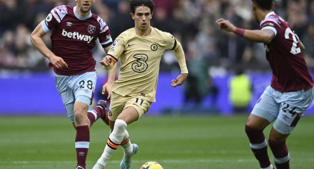 Joao Félix, durante el partido entre el Chelsea y el West Ham.