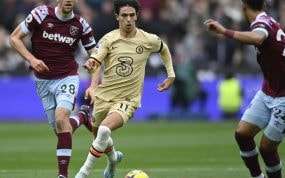Joao Félix, durante el partido entre el Chelsea y el West Ham.