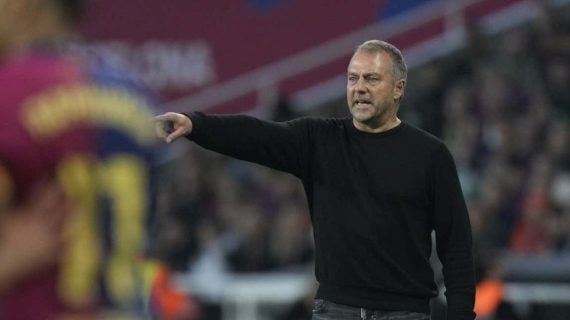 Flick durante el partido ante el Espanyol.