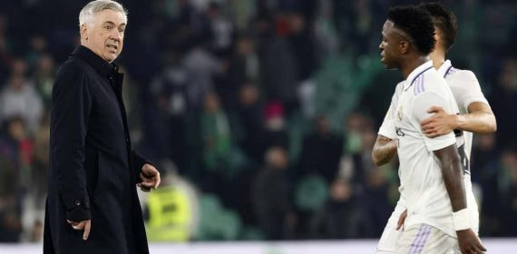 Carlo Ancelotti, en el Benito Villamarín.