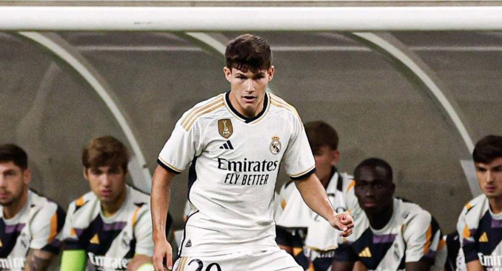 Fran García, con el Real Madrid.