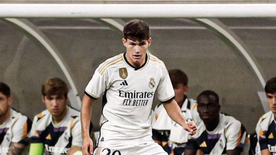 Fran García, con el Real Madrid.