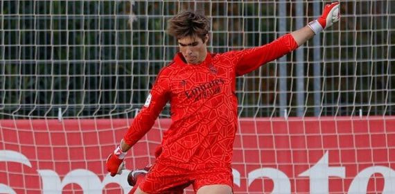 Fran González, portero del juvenil B del Real Madrid.