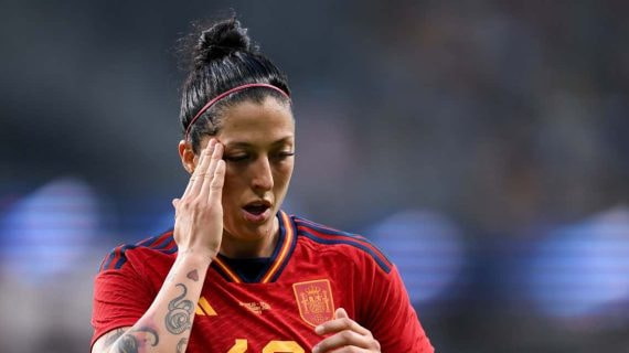 Jenni Hermoso, jugadora de la Selección, durante la final del Mundial femenino.
