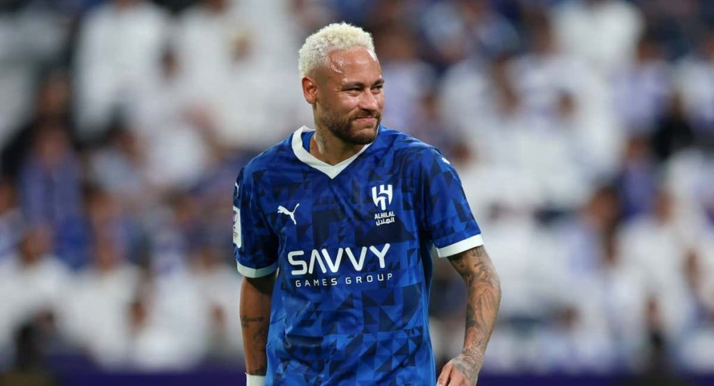 Neymar, en el último partido que jugó con el Al Hilal.