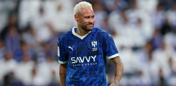 Neymar, en el último partido que jugó con el Al Hilal.