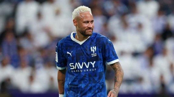 Neymar, en el último partido que jugó con el Al Hilal.
