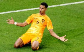 El joven atacante celebra su gol ante Senegal, en la primera jornada del Mundial.